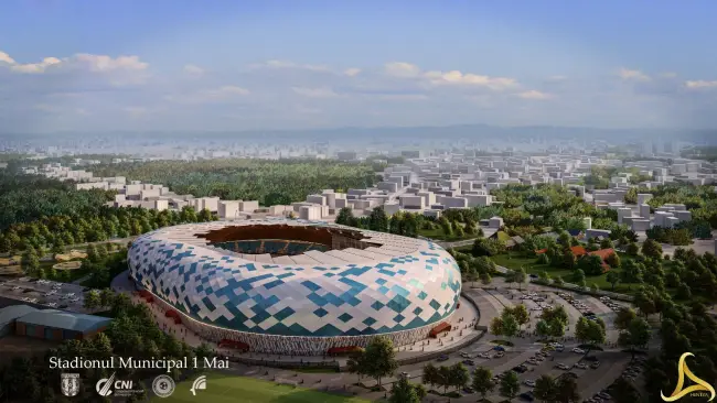 Foto În ciuda insistențelor candidatului PNL de a-l bloca, Guvernul a aprobat astăzi proiectul noului stadion de la Slatina