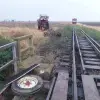 Imagine Accident feroviar la Corabia. Tractor acroşat de un tren ce circula pe ruta Caracal-Corabia