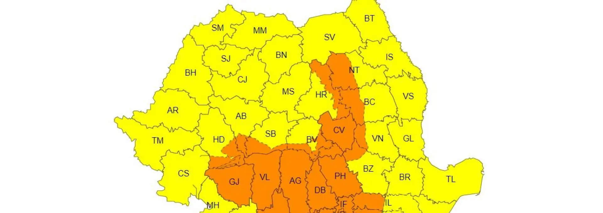 Foto Ploi torenţiale şi abundente, duminică. Cod Portocaliu, emis pentru judeţul Olt