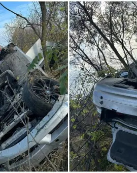 Foto Două persoane rănite într-un accident produs între Slatina şi Recea (VIDE)