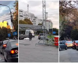 Foto Trafic haotic în Slatina: Bulevardul A.I. Cuza blocat şi luni dimineaţă după “Zilele Recoltei“