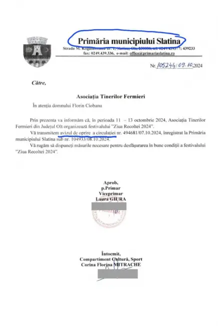 Foto CJ Olt: „Primarul De Mezzo și-a asumat organizarea evenimentului în centrul orașului”