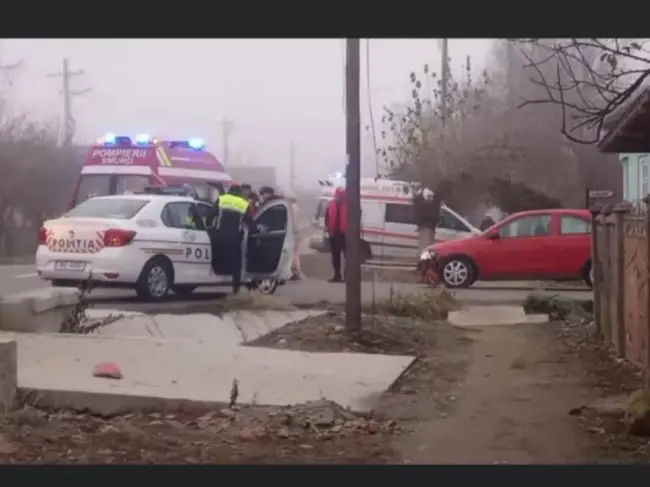 Foto Accident în Brebeni, provocat de o şoferiţă