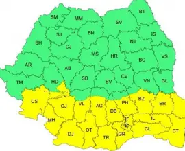 Foto ANM: Intensificări ale vântului și viscol în sudul țării până pe 1 decembrie