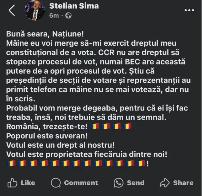 Foto Au răspuns apelului lui Călin Georgescu şi s-au strâns, duminică dimineață, în zona unde ar fi trebuit să fie secţii de votare, în judeţul Olt