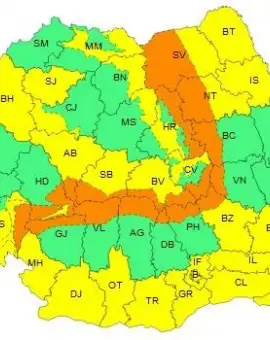 Foto Cod portocaliu de viscol puternic în zonele montane din 17 județe și Cod galben de vânt în judeţul Olt şi alte regiuni ale țării