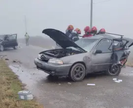 Foto Accident pe DJ 546 A. Două persoane decedate, iar alta rănită grav