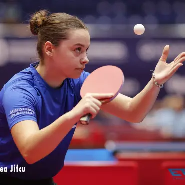 Foto Andreea Jifcu, debut internațional  pentru România, în acest an, la WTT Youth Contender Linz 2025