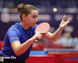 Foto Andreea Jifcu, debut internațional  pentru România, în acest an, la WTT Youth Contender Linz 2025