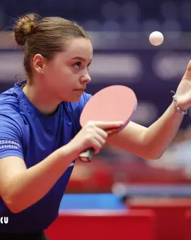 Foto Andreea Jifcu, debut internațional  pentru România, în acest an, la WTT Youth Contender Linz 2025