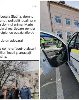 Foto Odă cu greșeli gramaticale pentru șeful Poliției Locale Slatina, postată pe pagina de Facebook a instituţiei